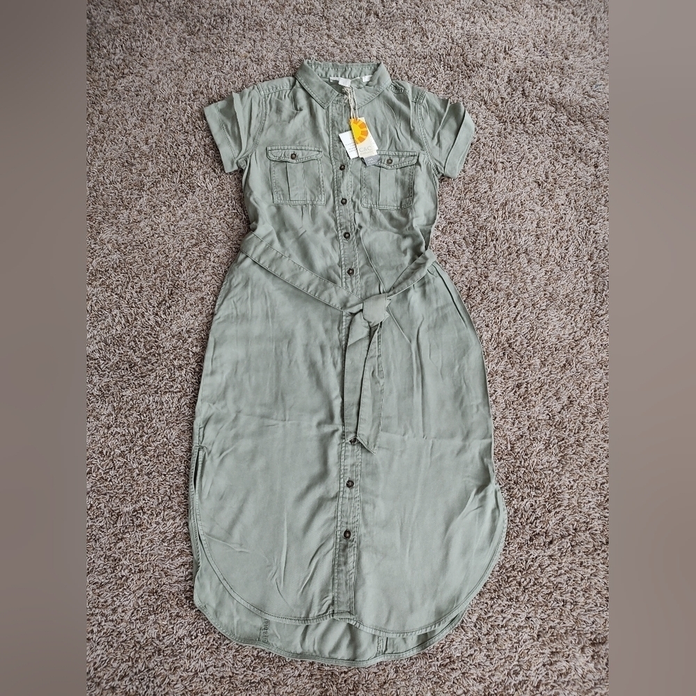 C&C CALIFORNIA Pigment Dye Shirt Dress - Picture 4 of 5